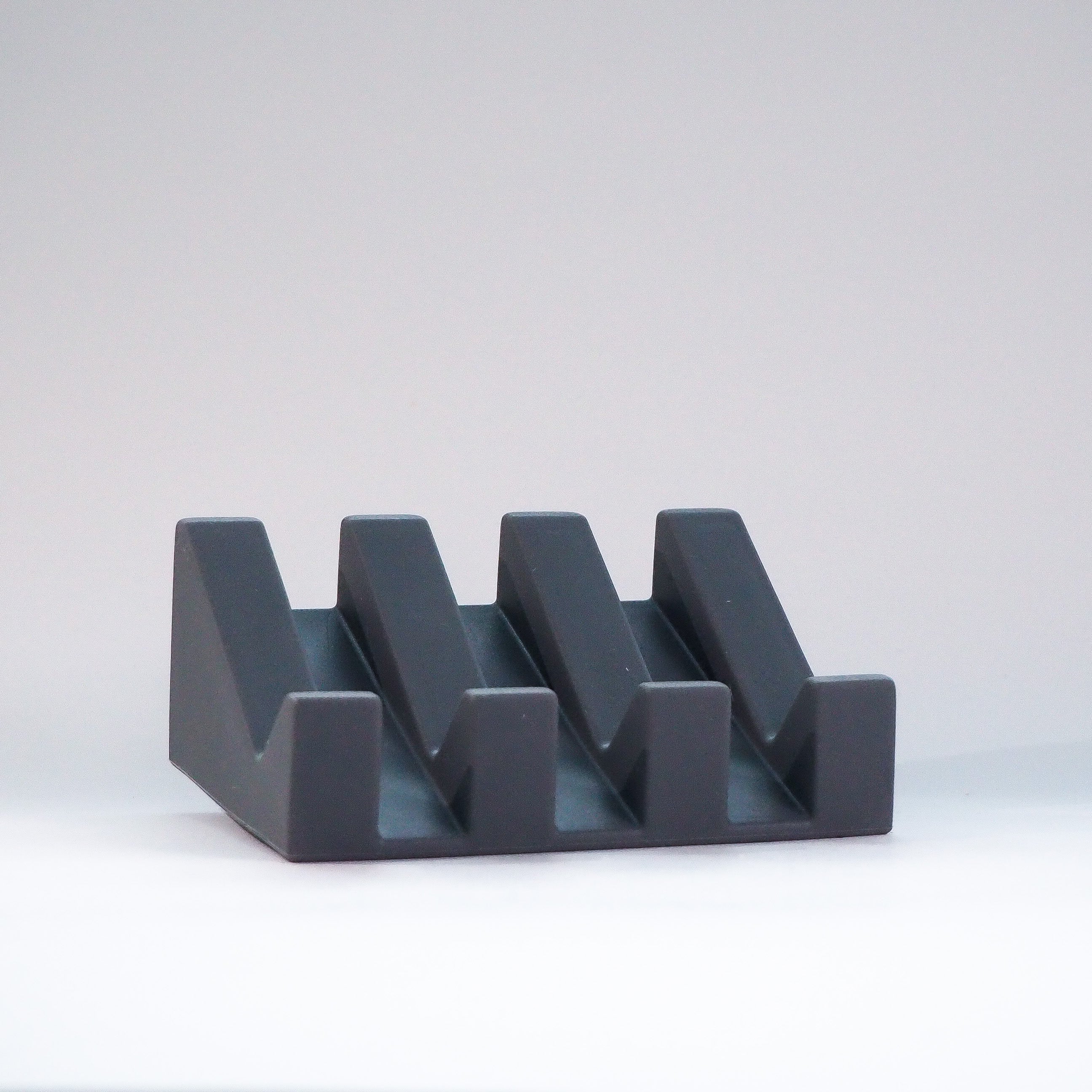 Charcoal Avant Garde Silicone Soap Dish
