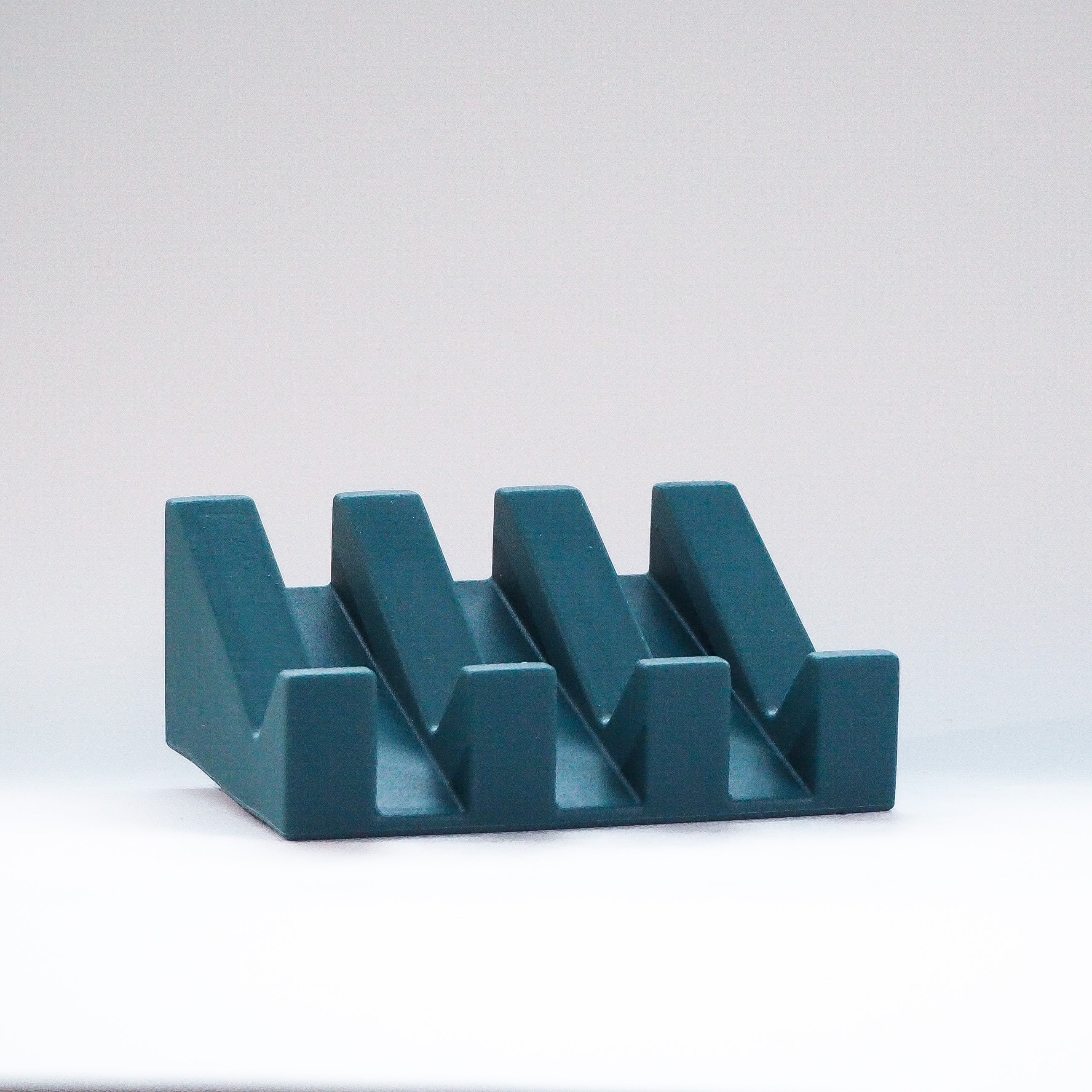 Teal Avant Garde Silicone Soap Dish